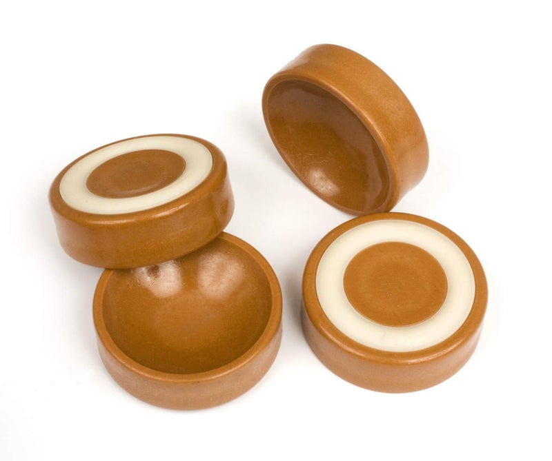 Slipstick CB600 Furniture Wheel Caster CupsFloor Protectors with Non Skid Rubber Grip Set of 4 Grippers 134 Inch CaramelSmall