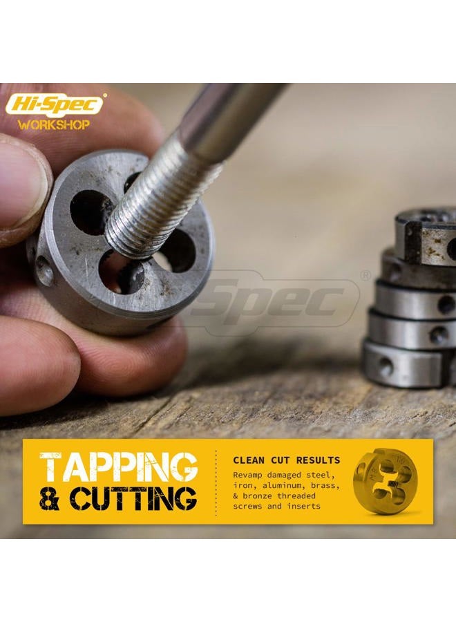 Hi-Spec 40-Piece Metric Tap and Die Set with Accessories – Complete M3 to M12 Threading and Tapping Kit - Image 3
