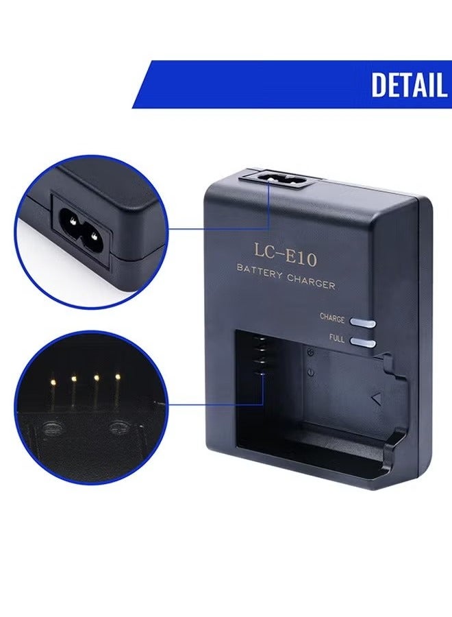 ZVEV LC-E10 Cameras Charger for LC-E10 LC-E10C LC-E10E Batteries for Canon EOS Rebel T7 T6 T5 T3 T100 4000D 3000D 2000D 1500D 1300D 1200D 1100D X50 X70 X80 X90 SLR Cameras Power Supply - Image 4