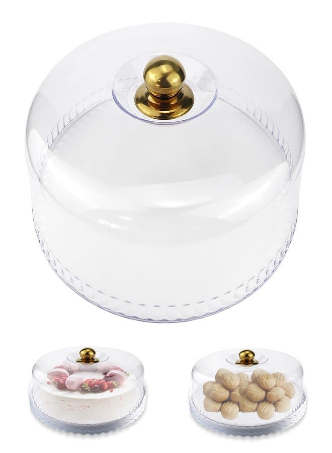 DOERDO DD DOERDO Cake Dome Cover 11inch Plastic Cake Stand Cover Round Display Cake Plate Serving Platter for Home Kitchen Party, 11x3.1inch - Image 1