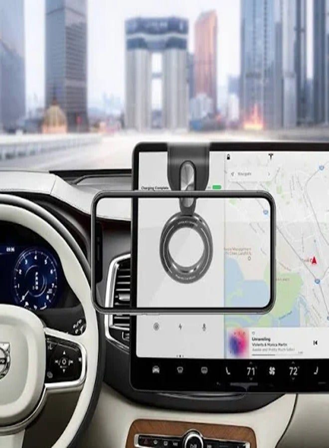 ELTRAZONE RT-201 Magnetic Phone Holder for Car – MagSafe-Compatible Dashboard & Windshield Mount, Bendable Memory Titanium Alloy Arm, 360° Adjustable Strong Magnet Phone Stand – Black - Image 2