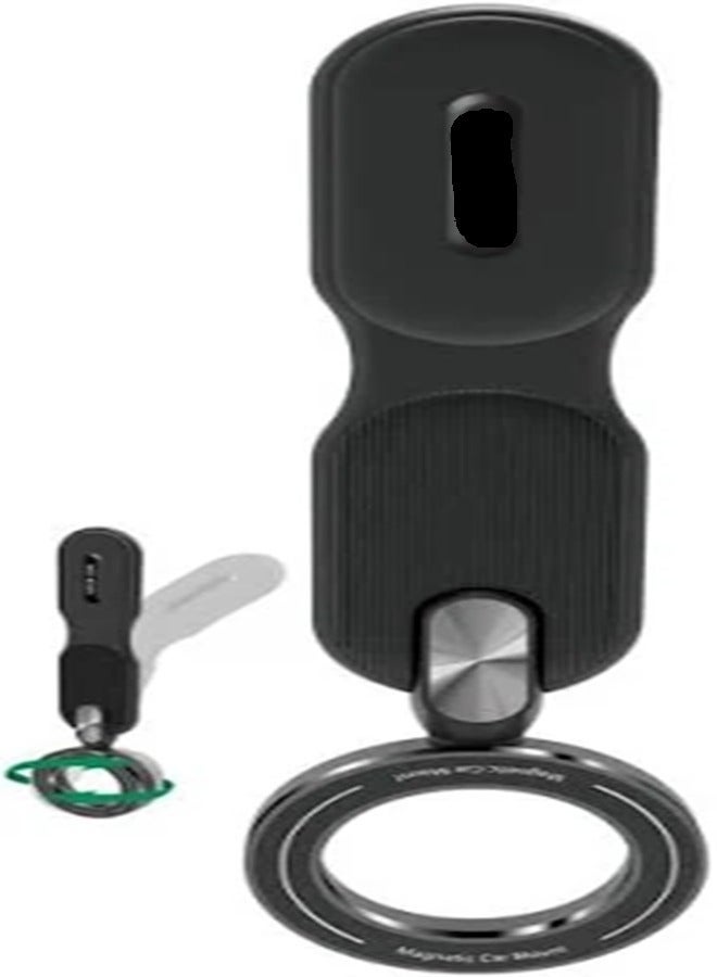 ELTRAZONE RT-201 Magnetic Phone Holder for Car – MagSafe-Compatible Dashboard & Windshield Mount, Bendable Memory Titanium Alloy Arm, 360° Adjustable Strong Magnet Phone Stand – Black - Image 3