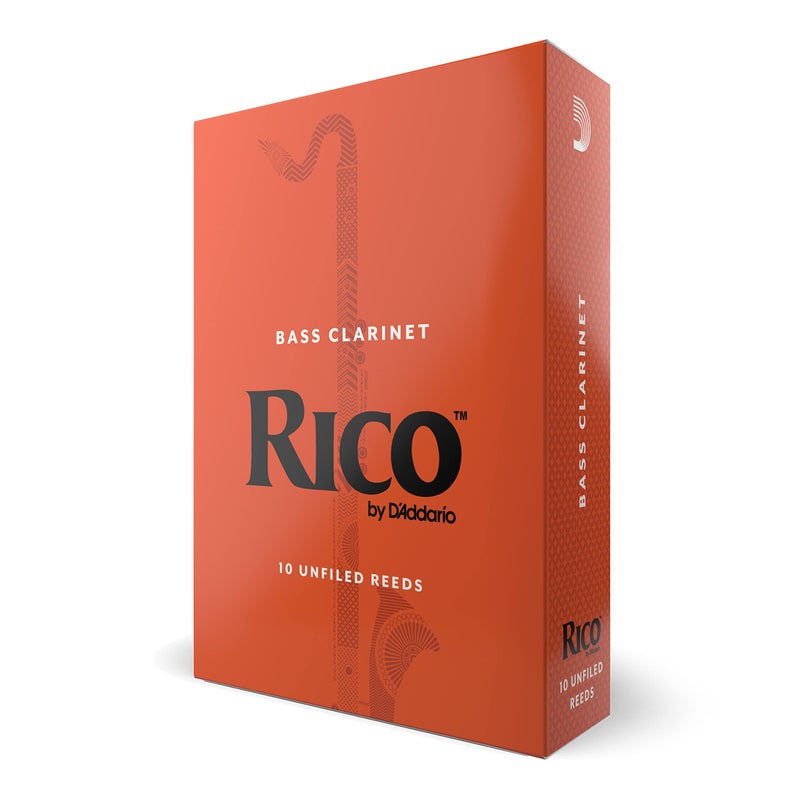 D'Addario Dâ€™Addario Woodwinds - Rico Bass Clarinet Reeds - REA1030 - Strength 3.0, 10-Pack - Image 1