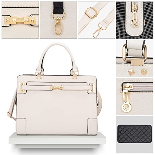 Minsong Fashion Pet Carrier Dog Cat Carrier Purse Soft-Sided Leather Handbag Pet Tote Bag for Small Dogs Puppy and Cats TSA Airline Approved (Beige) - Image 5