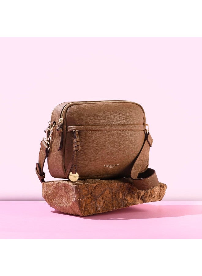 Accessorize Accessorize London Women's Tan Cross-Body Camera Bag - Image 5