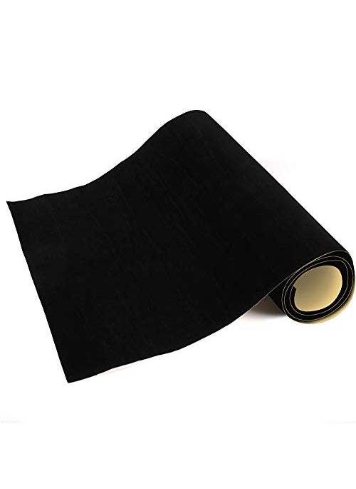 Mesheshe Mesheshe Self Adhesive Sheets Adhesive DIY Felt Sheets for Art  Crafts Peel  Stick DrawerJewelry Box Liner Solid Color Felt Wallpaper 146 x 394 Black  2pcs 