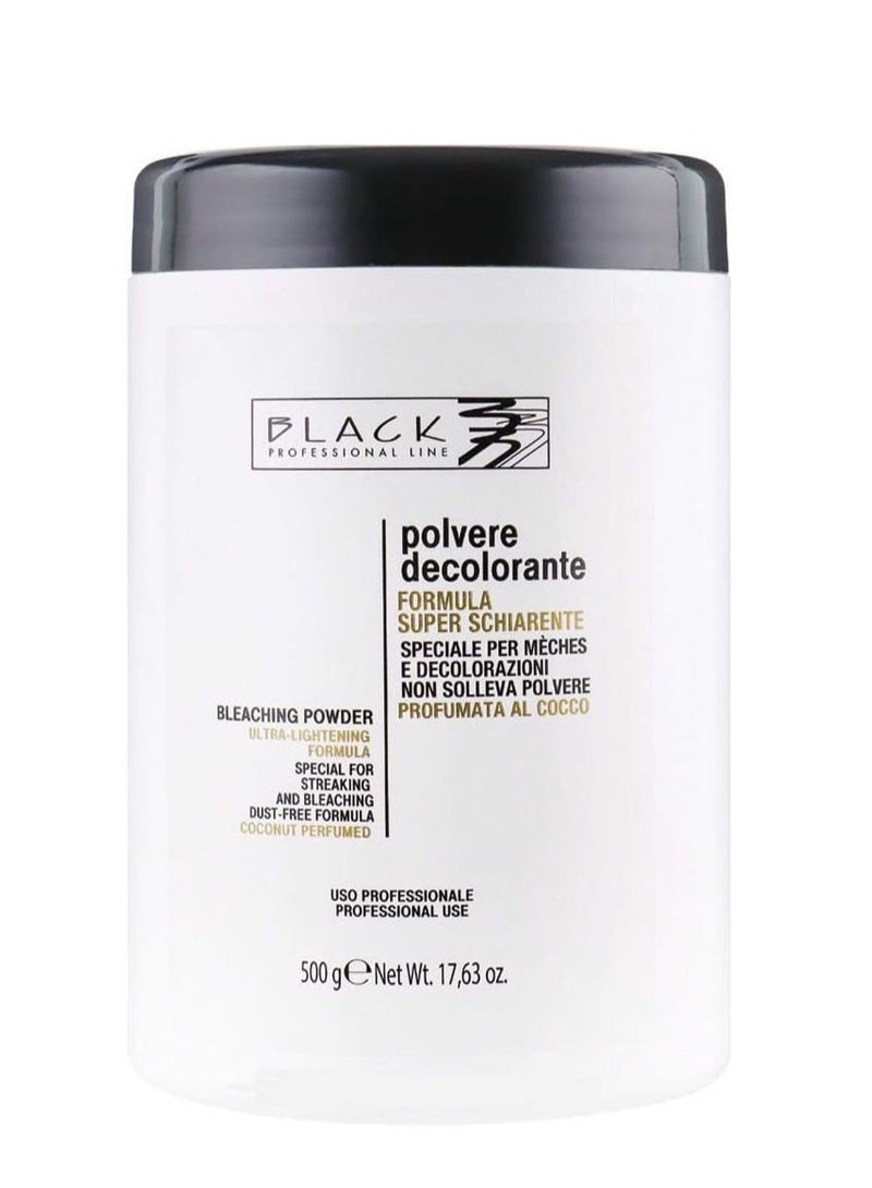 Black Professional Line Bleaching Powder White 500g – Professional Hair Lightener for Salon Use - Image 1
