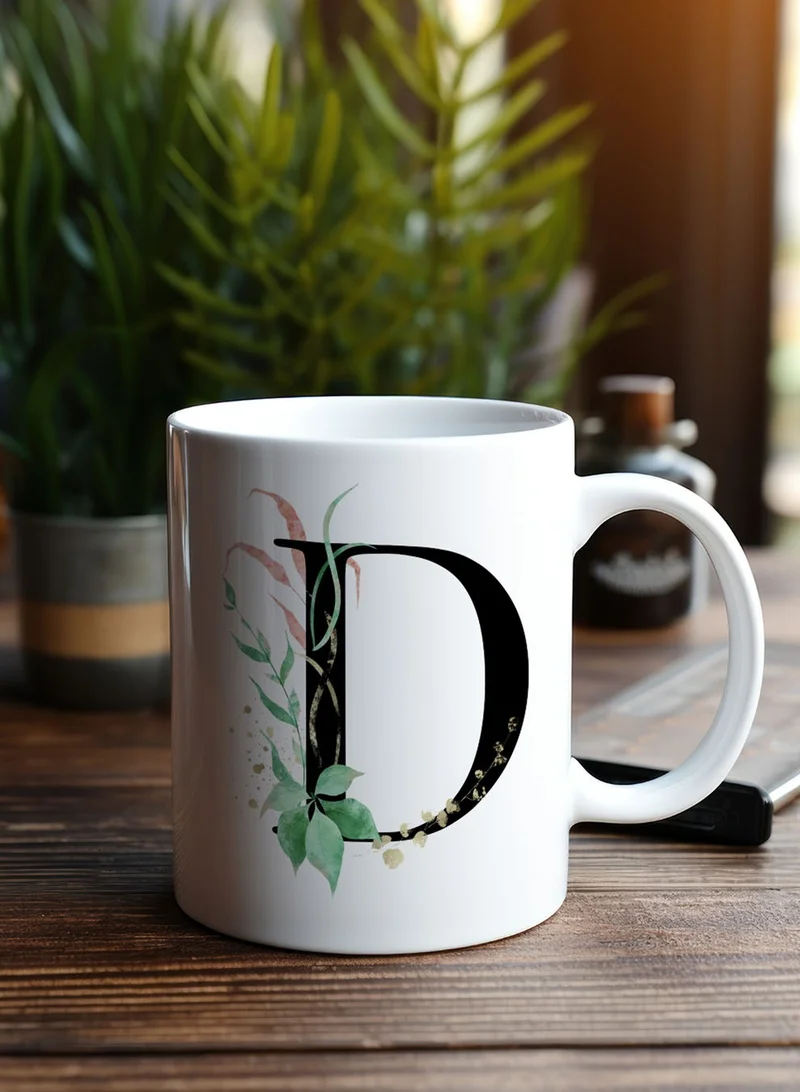 لوحة كوب سيراميك  أونصة بتصميم حرف  على الجانبين