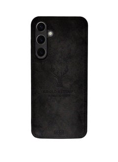 Digital Luxury Soft Texture Patterned Dirt-Resistant Anti-Shock Anti-Fingerprint Full Body TPU Case for Samsung S24 plus (Black)