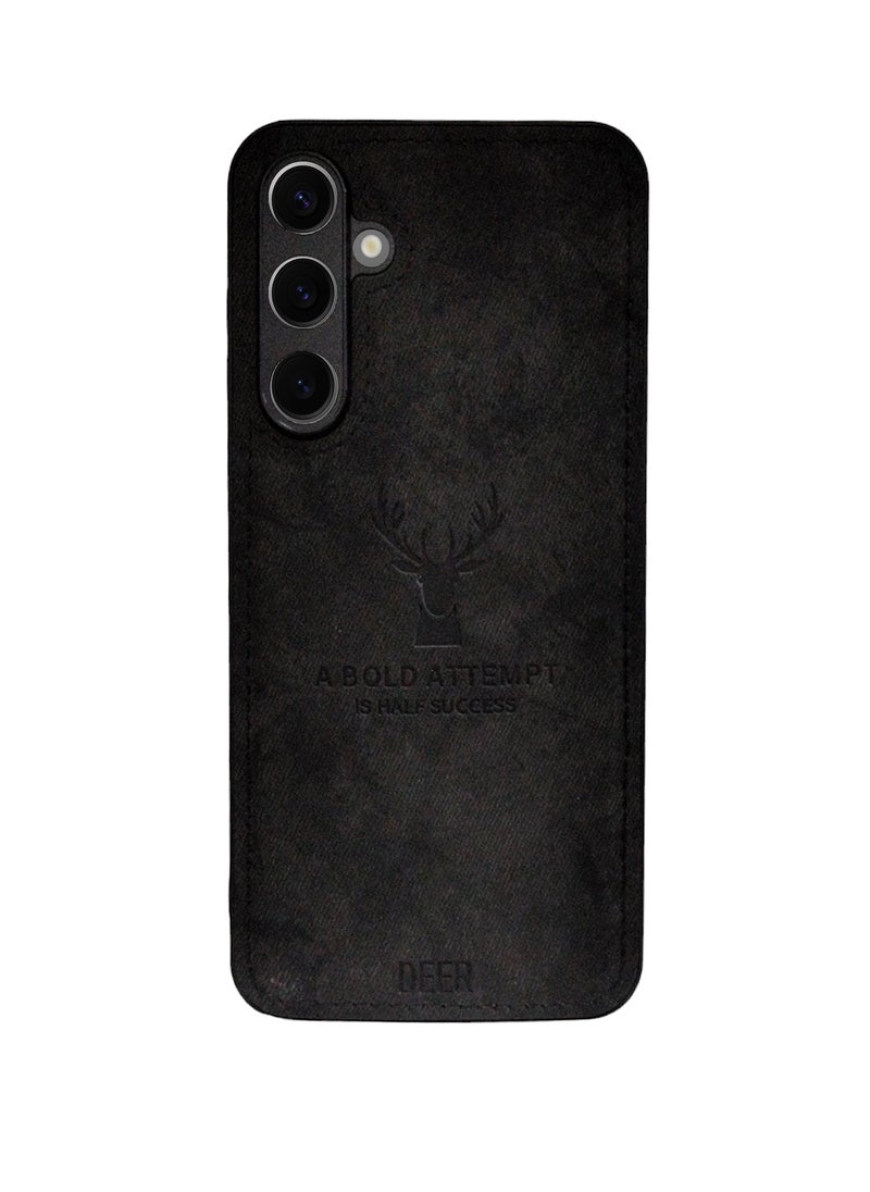 Generic - Digital Luxury Soft Texture Patterned Dirt-Resistant Anti-Shock Anti-Fingerprint Full Body TPU Case for Samsung S24 plus (Black) - Image 1