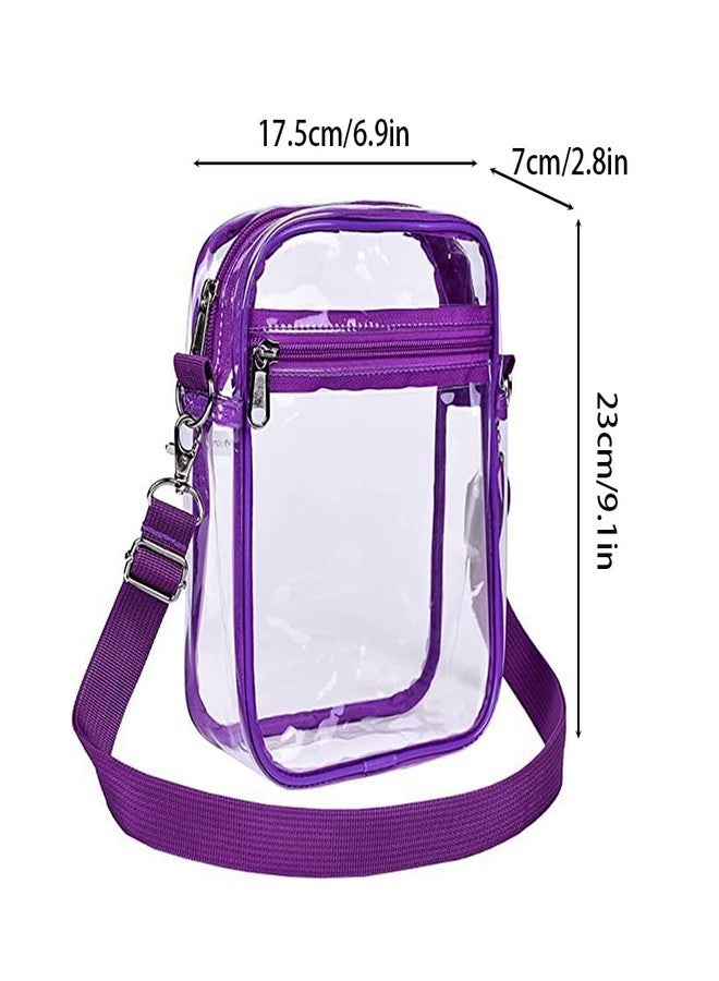 DONGKER Clear Crossbody Bag,PVC Makeup Shouder Transparent Bag with Adjustable Strap for Concert Daily Work Travel Sport - Image 5