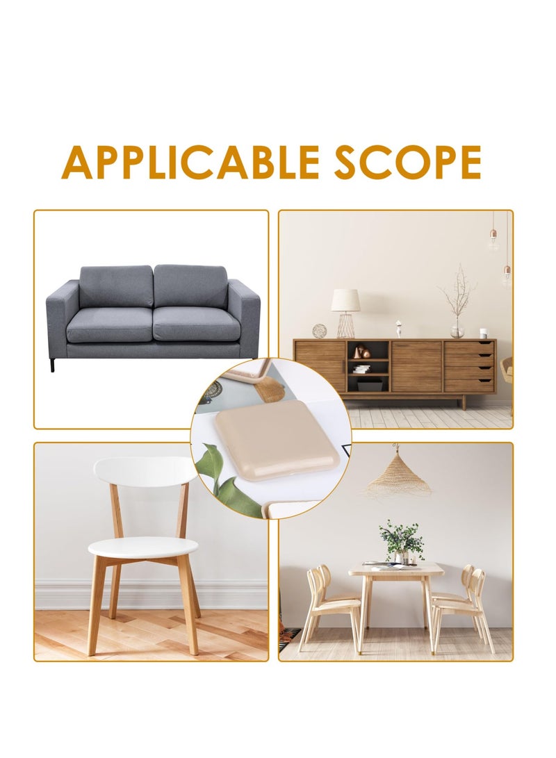 SYOSI Furniture Sliders Sliding Pads Self Adhesive Gliders 90mm for Heavy Duty Furniture Movers to Protect Carpet Rugs Hardwood Floor Surfaces for Table and Chair Legs Square 12pcs  - Image 3