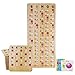 MR CHIPS JamProof Bingo Cards with Sliding Windows 25 Reusable Shutter Cards 75 Calling Cards 1 Master Board in Tan Woodgrain Style - Image 4