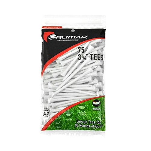 Orlimar Golf Tees 3 1/4-Inch, White (75-Pack) - Image 1
