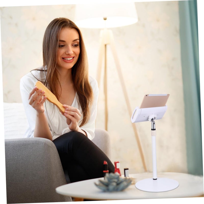 Adjustable Tablet Stand Holder White Multi Angle Universal Desktop Charging Dock Portable - Image 4