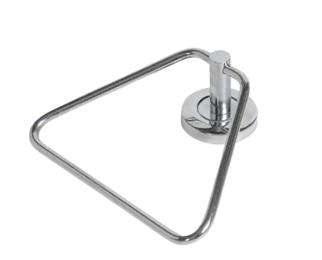 Stainless Steel Bathroom Towel Napkin Ring Rod Chrome Finished Towel Ring Shape Triangular Pack of 1  - Image 2
