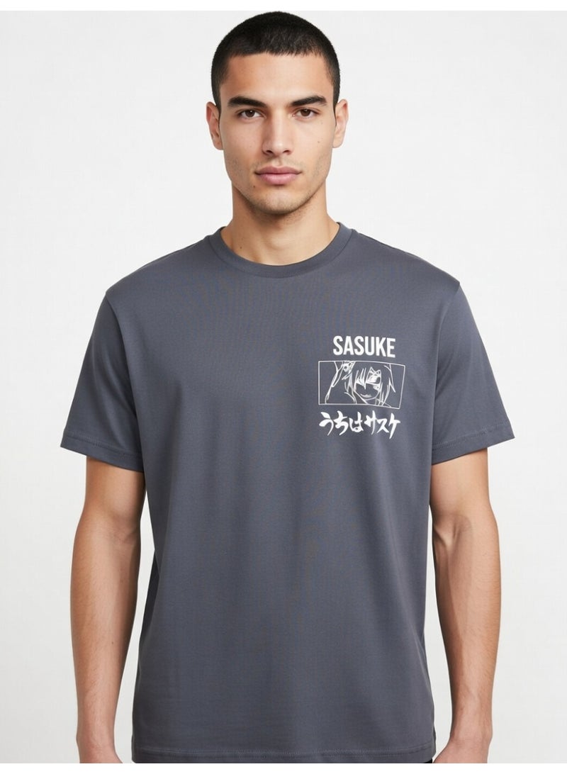 ناروتو تيشيرت رجالي - قصة مريحة للجسم - Image 2