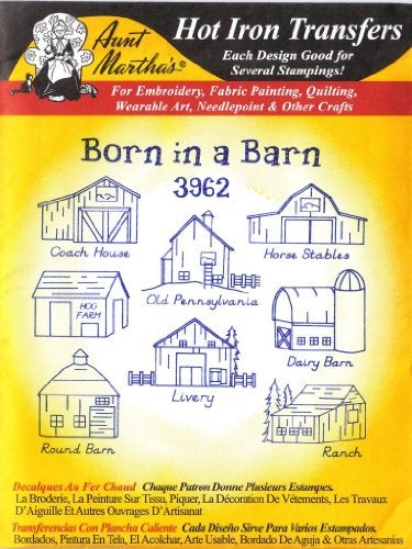 Aunt Martha's Born in a Barn Aunt Martha's Hot Iron Embroidery Transfer - Image 3