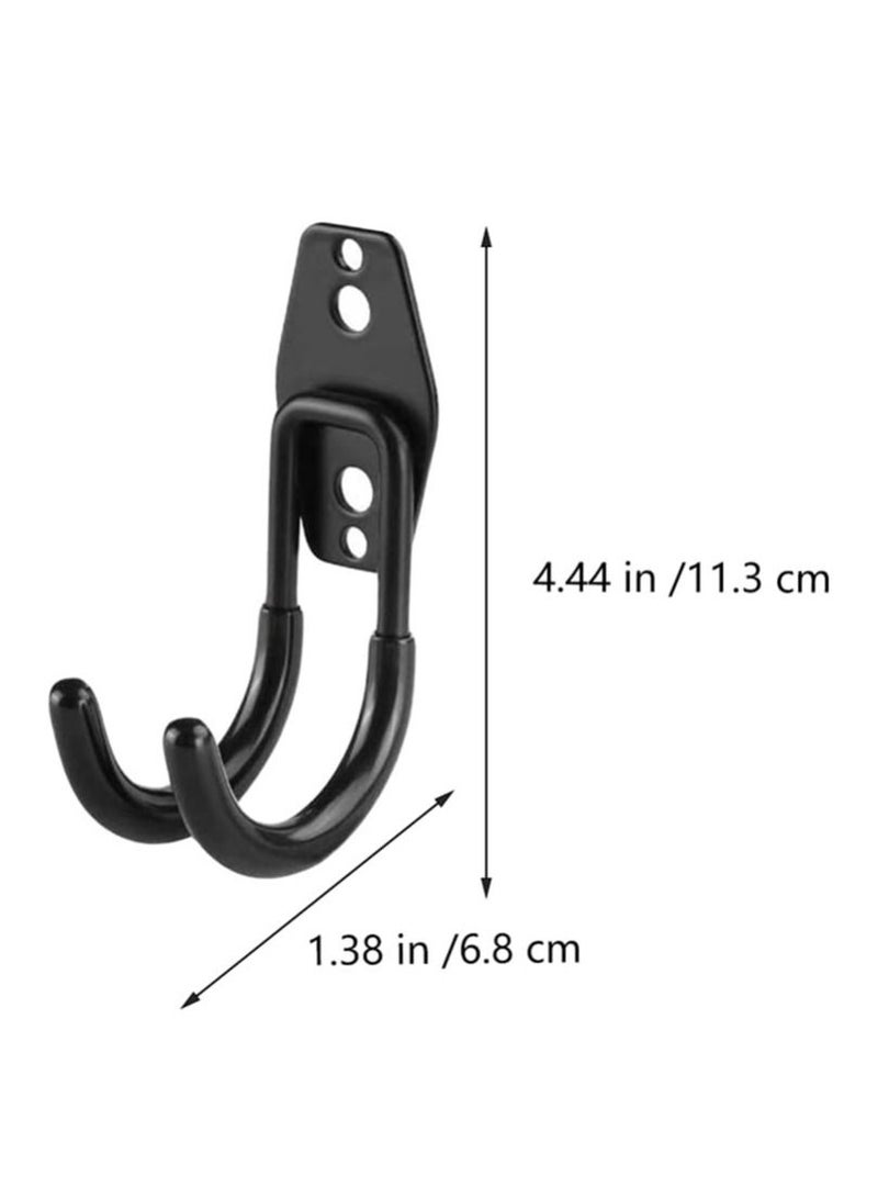 2pcs Garage Storage Hook Wall Mount Utility Hanger Bike Wall Mount Rack Horizontal Metal Adjustable Bicycle Holder Flip Up Bicycle Hook Organizing Ladder Bike Hoses
