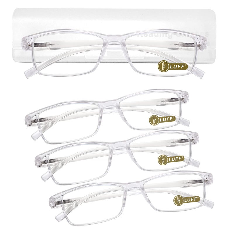 LUFF 4Pcs Anti-Blue-ray Reading Glasses Portable Ultra-Light Readers(4.0X) - Image 1