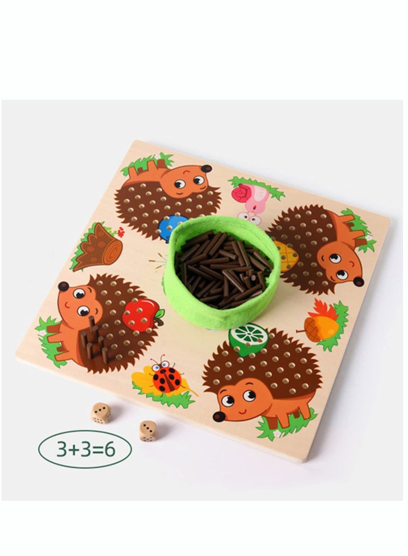 NIBEMINENT Hedgehog Board Learning Toy Fine Motor Skills Montessori for Toddler Children Party Favors Ages 3+ Birthday Most Popular Cooperative Game Boys and Girls  - Image 5