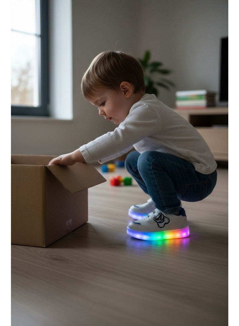 stylish LED Light Up Kids Shoes - Light-Up Shoes for Girls and Boys, Light-Up Shoes for Girls and Boys, Light-Up Shoes for Kids, Sizes 20-25, Light-Up Design, Anti-Slip, Comfortable, Easy to Wear, Kids Shoes, Kids Walking Shoes, Kids Shoes with Light - Image 4