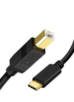 Usb B To Usb C Cable 15Ft 4.5M Printer Cable To Usb C Type B To Type C Cord Compatible With Most Usb B Port Printers Macbook Pro Air Yamaha Midi Controller Keyboard Etc.