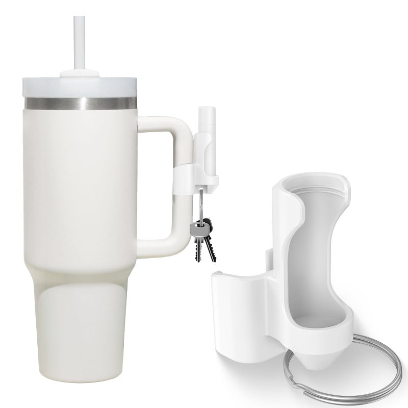 K TOMOTO K TOMOTO Chapstick Keychain Holder  2 in 1 Holder Lip Balm Attachment for Stanley 40oz Tumbler Cup white 