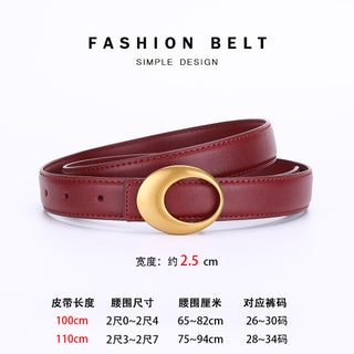 Genuine Leather Belt 2023 New Fashion Womens Cowhide Belt Womens All-match Decorative Fashionable Korean-style Belt Live Broadcast Wine red - pzsku/ZB9A6FD7036BF3AAFA5BCZ/45/1750435421/3d66b1c9-afe7-4a06-a411-b081d102cf97