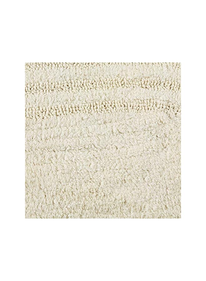 Raxoom Crochet Collection Reversible Bath Mat, Large Oval, 21x34, Off White - Image 4