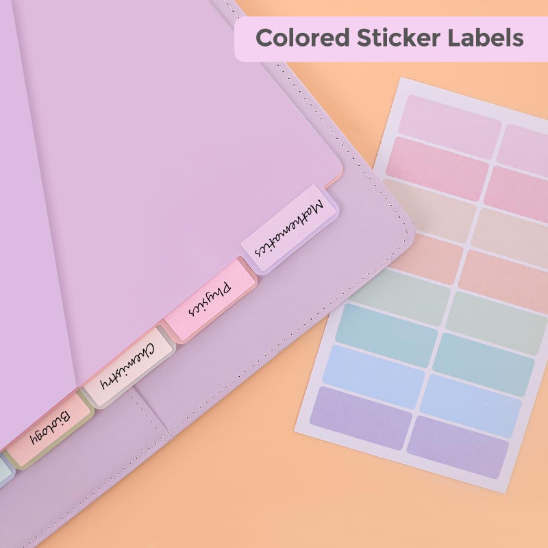 SKYDUE Binder Dividers with Tabs and Pockets, Long-Lasting Plastic 6 Tab Dividers for 3 Ring Binder, Tear-Resistant Plastic Binder Tabs Dividers for School, Office, Home - Image 5
