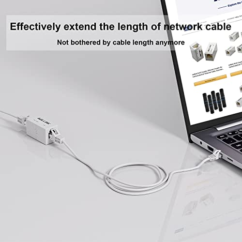 iwillink RJ45 Coupler Ethernet Connector, Female to Female Rj45 Connector for Cat7 Cat6 Cat5e Cat5 Ethernet Cable, Extender Adapter, 5 Pack, White - Image 3