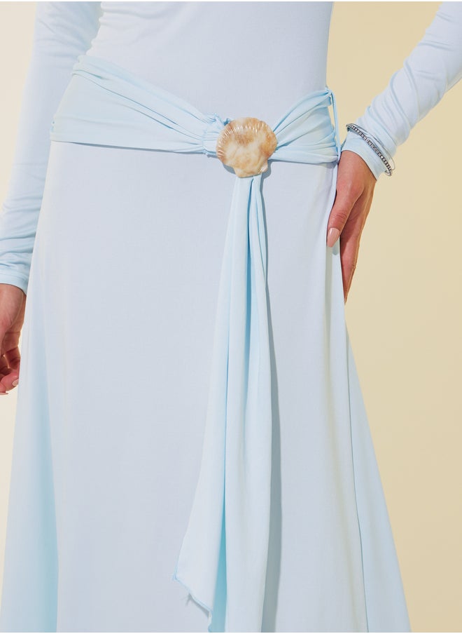Take Two Pale Blue Maxi Dress  - Image 4