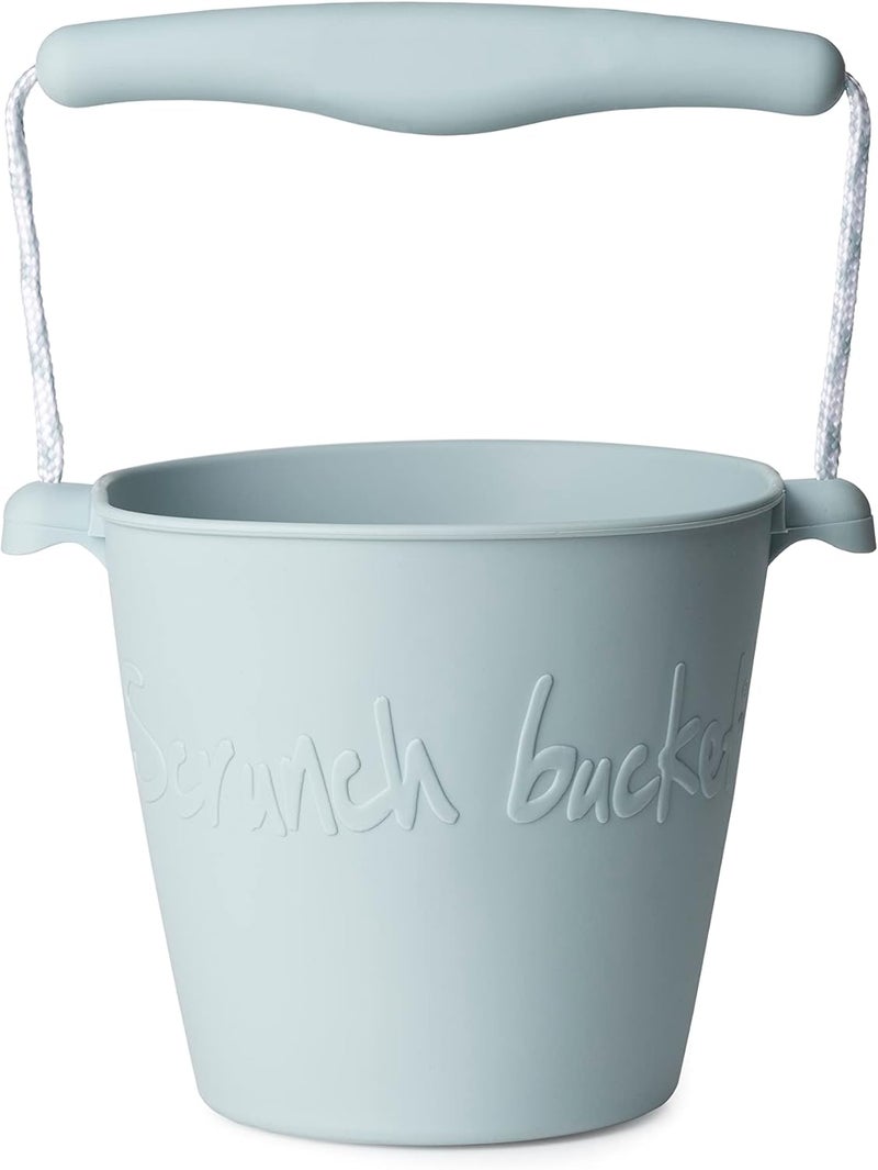Scrunch Sand & Water Bucket - Duck Egg Blue - Image 1