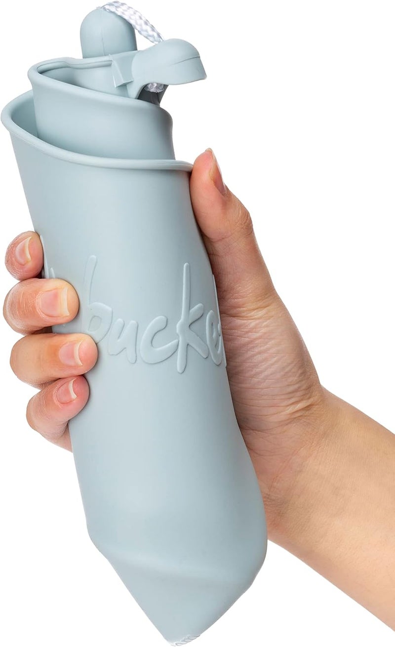 Scrunch Sand & Water Bucket - Duck Egg Blue - Image 2