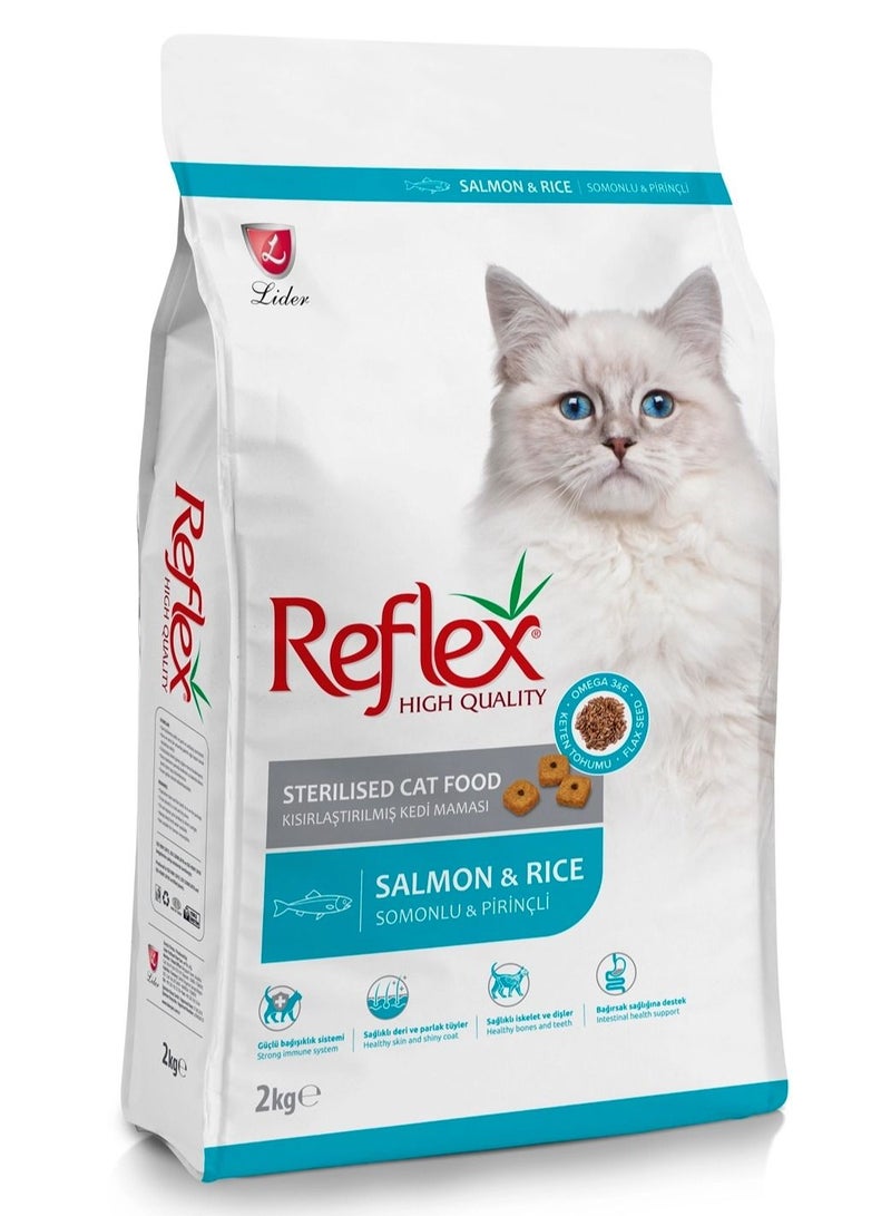 REFLEX Sterilised Cat Food with Salmon and Rice 2 kg