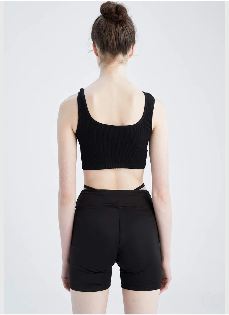 DeFacto Crew Neck Strappy Sports Bra