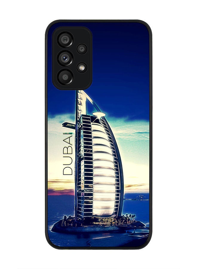 Stylizedd Rugged Black edge case for Samsung Galaxy A73 5G Slim fit Soft Case Flexible Rubber Edges Anti Drop TPU Gel Thin Cover - Burj Al Arab - Dubai - Image 1