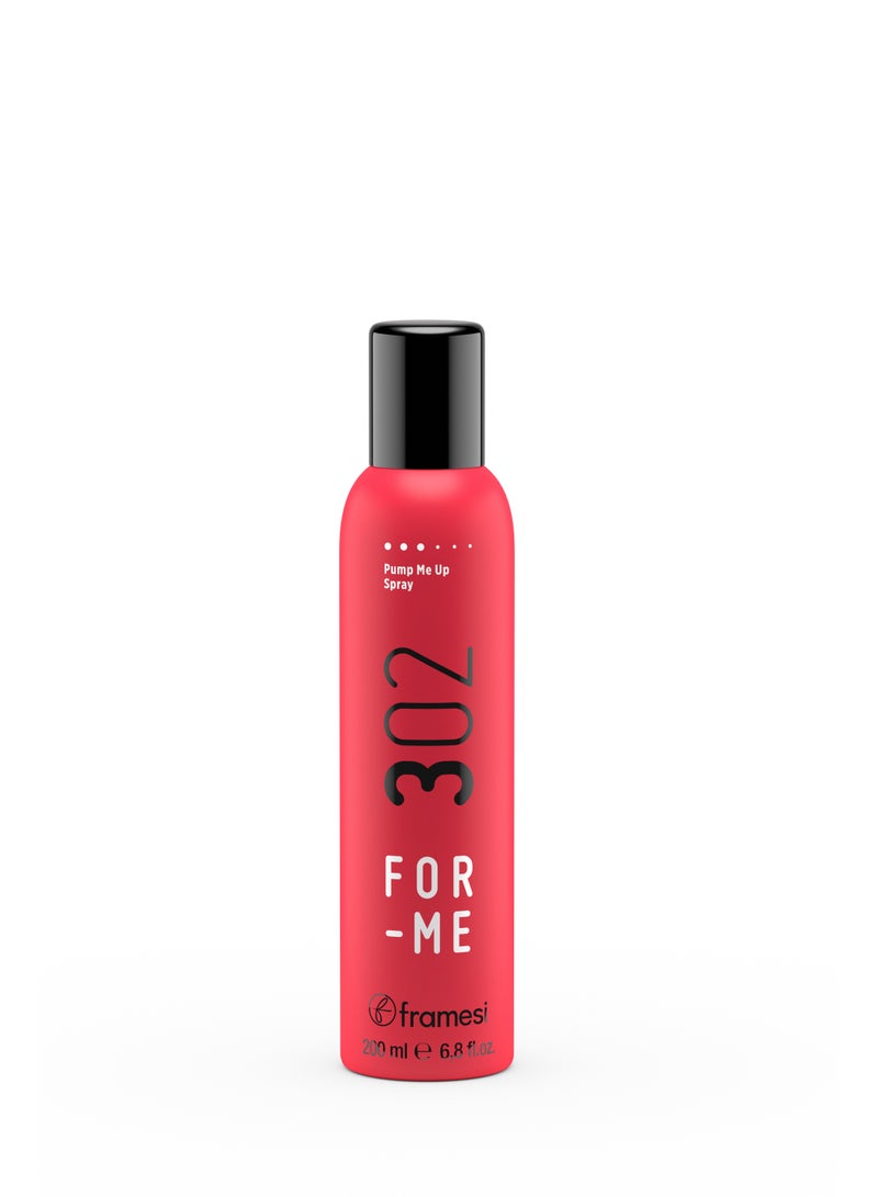 framesi FOR ME - 302 PUMP ME UP SPRAY 200 ML | Body and Volume on Roots and Lengths | FOR ALL HAIR AND STYLE TYPES - Image 1