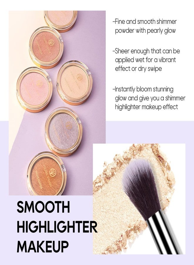 FREEORR Baked Highlighter Powder Palette, Makeup Highlighter Powder Palette Sheer Shimmering Finish Face Highlighters Makeup Iluminadores de Maquillaje #03 Sun Glow - Image 3