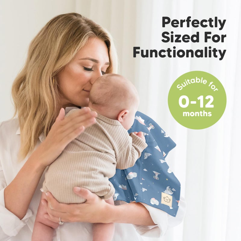 KeaBabies Organic Burp Cloths Baby Boy, Girl - 6-Pack Large Cotton Burping Cloths for Babies, Spit Up Rags, Super Absorbent, Ultra Soft Newborn Rag, Gender Neutral, Machine Washable, Durable (Dreamers) - Image 5