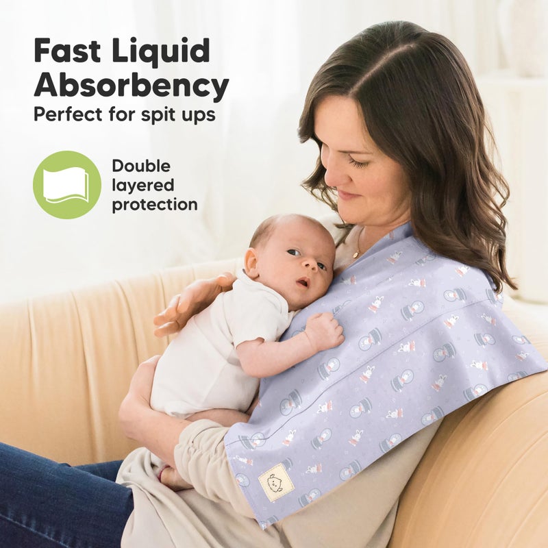 KeaBabies Organic Burp Cloths Baby Boy, Girl - 6-Pack Large Cotton Burping Cloths for Babies, Spit Up Rags, Super Absorbent, Ultra Soft Newborn Rag, Gender Neutral, Machine Washable, Durable (Dreamers) - Image 2