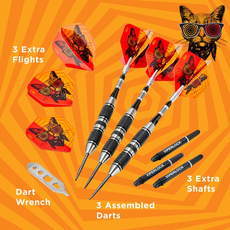 Viper by GLD Products The Freak Steel Tip Darts, Grooved Barrel, 22 Grams, Multicolor (22-1703-22) - Image 3