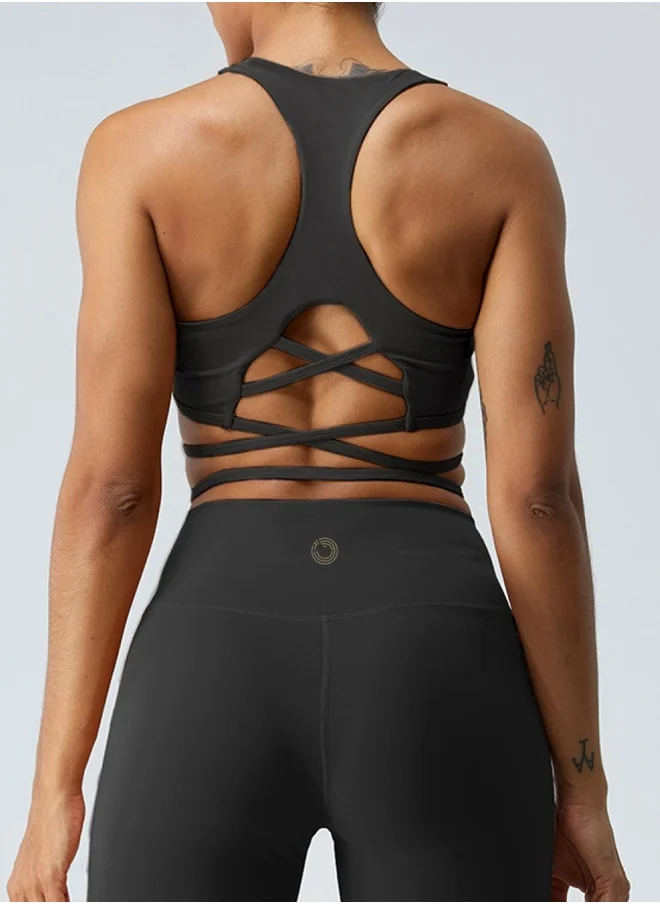 كون.يوغا Womens X Back Sports Bra