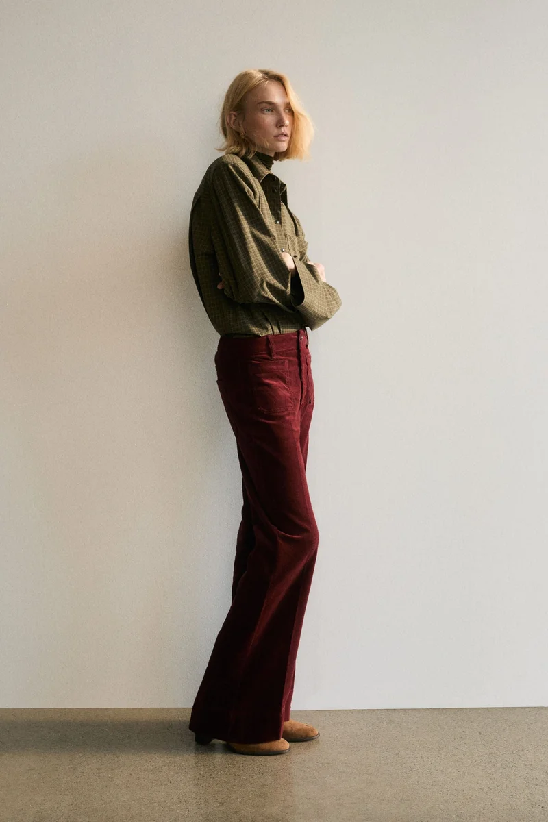 H&M Flared corduroy trousers