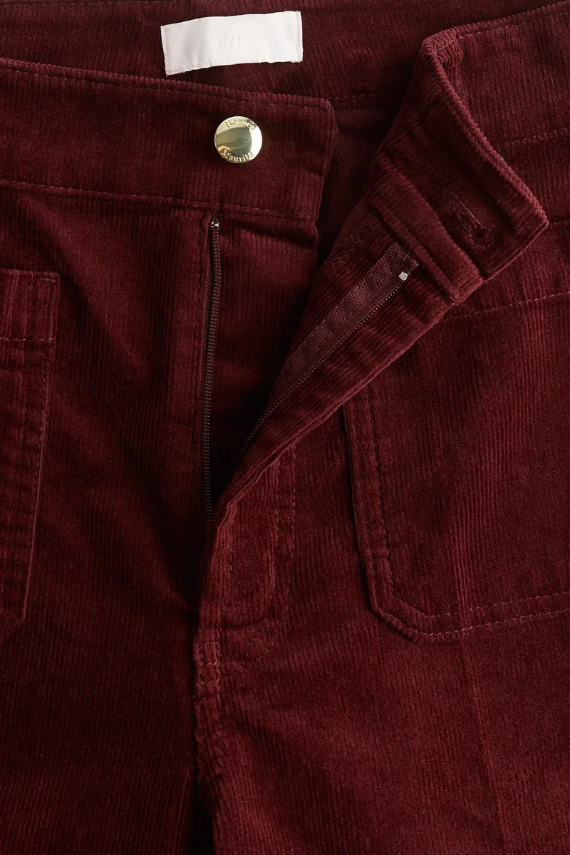 H&M Flared corduroy trousers