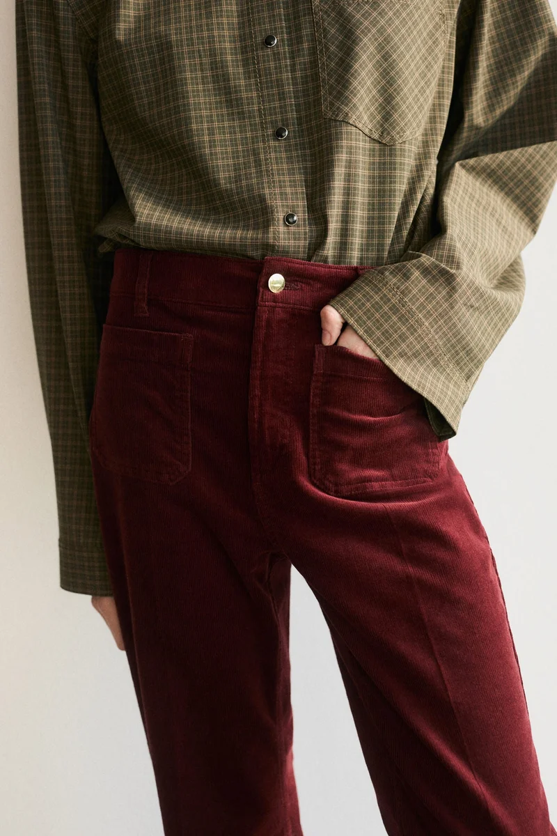 H&M Flared corduroy trousers