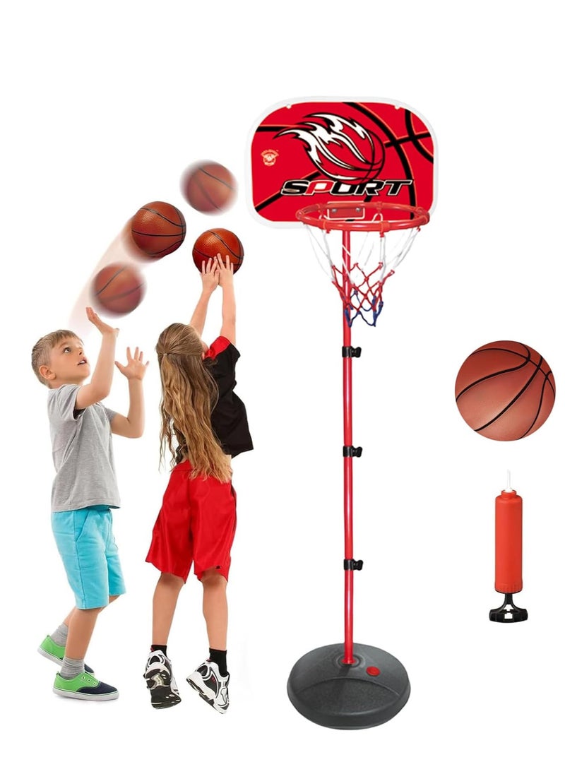 DMG TECH Basketball Hoop for Kids, Basketball Hoop Stand, Adjustable Height 150-180cm(59-70inch), Toddler Basketball Hoop for Boys Girls Age 8-12 Indoor Outdoor Play, Birthday Gifts, Perfect Festiv  - Image 1