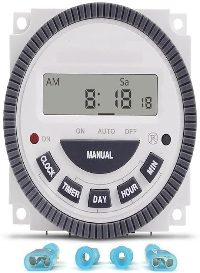 مفتاح مؤقت رقمي قابل للبرمجة من نوع SP Electron 4 Pin TM619H2 مع شاشة LCD (عبوة من قطعة واحدة) - Image 2