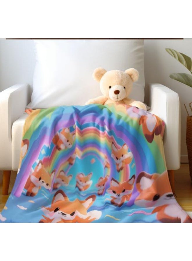 عام بطانية رقيقة من الفانيلا الكرتونية للأطفال والرضع (دافئة ومريحة، ومناسبة للنوم والألعاب) 70 سم * 100 سم